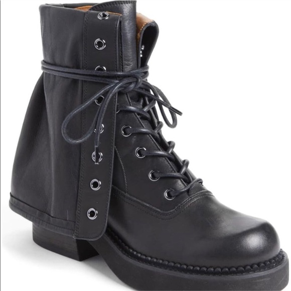 See By Chloe Katerina Leather Combat Boots - Picture 6 of 13